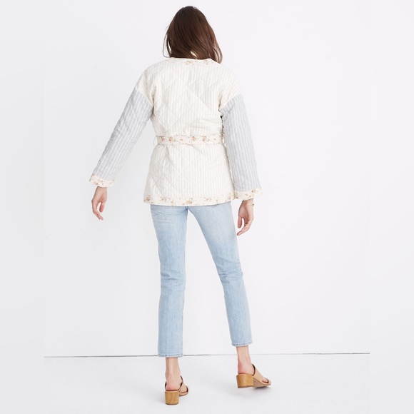 Madewell X The New Denim Project quilted patchwork wrap jacket, size XS - Picture 3 of 12